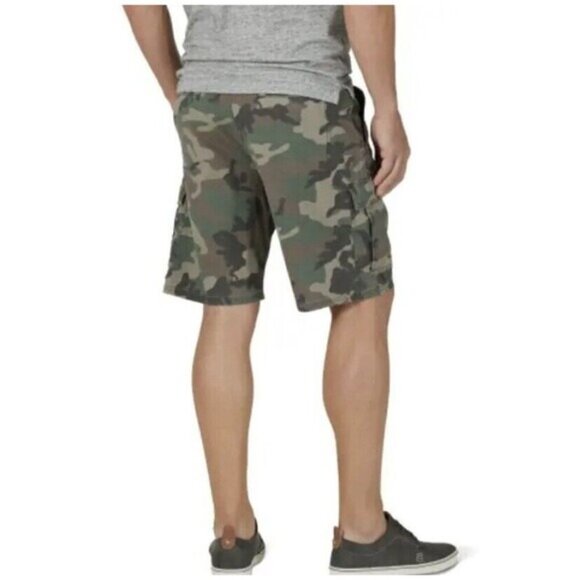 Men's Wrangler Camo Cargo Shorts  Stretch Relaxed Fit Tech Pocket size 46 new - Picture 4 of 16